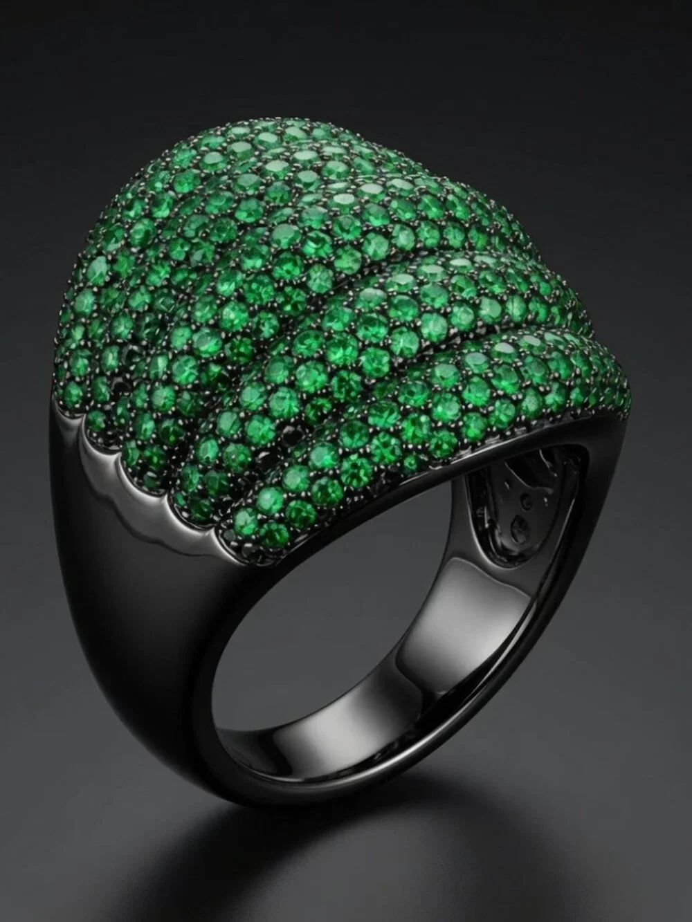 S925 sterling silver Luxury Pave Lab grown gemstone rings unisex
